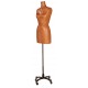 Vintage Leather Display Female Dress Form 