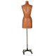 Vintage Leather Display Female Dress Form 